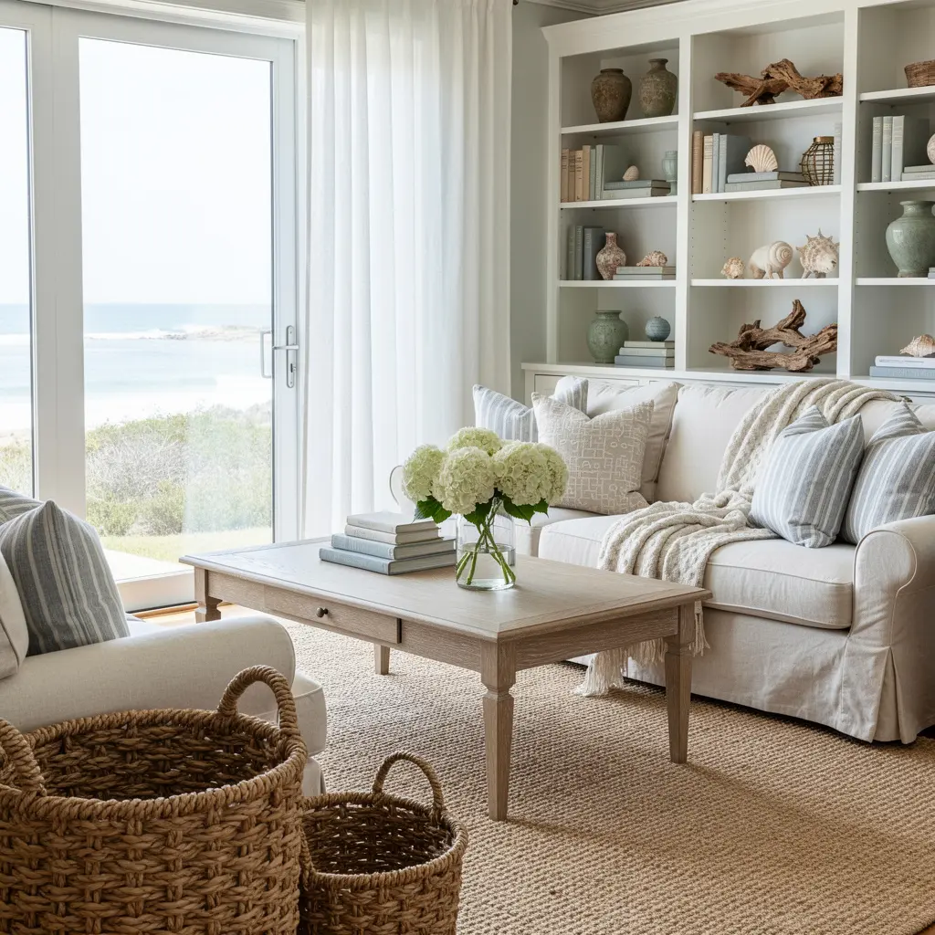 Coastal Grandmother Living Room Decor