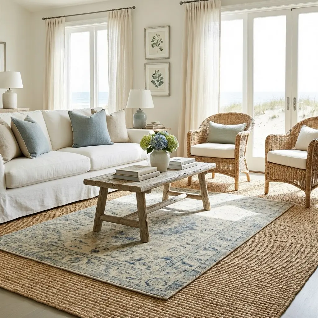 Coastal Grandmother Living Room Decor
