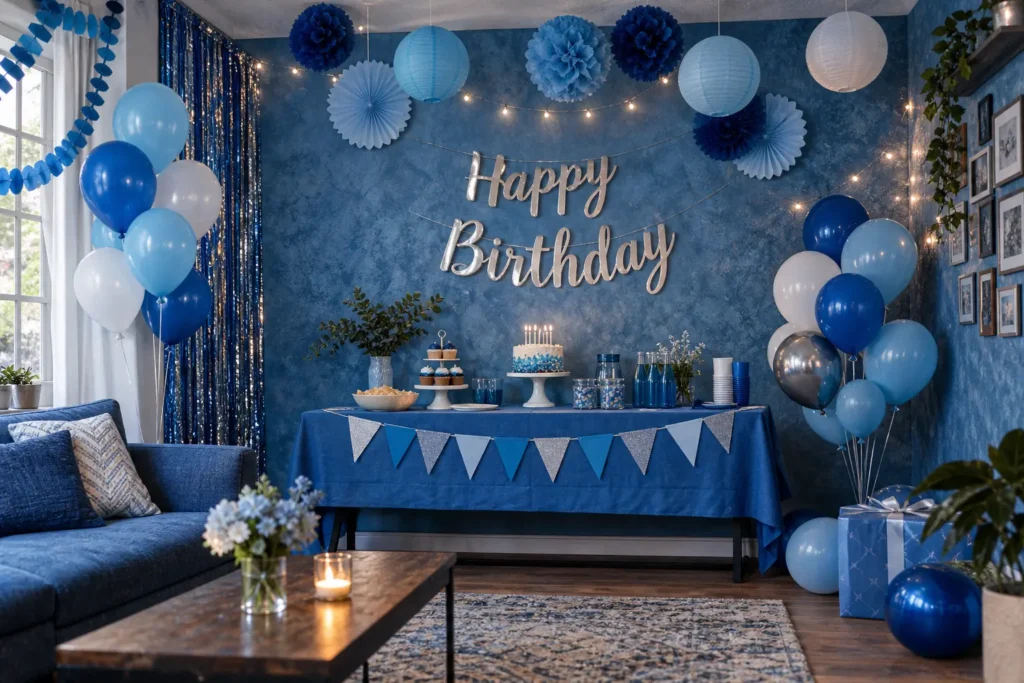 Blue Birthday Decoration