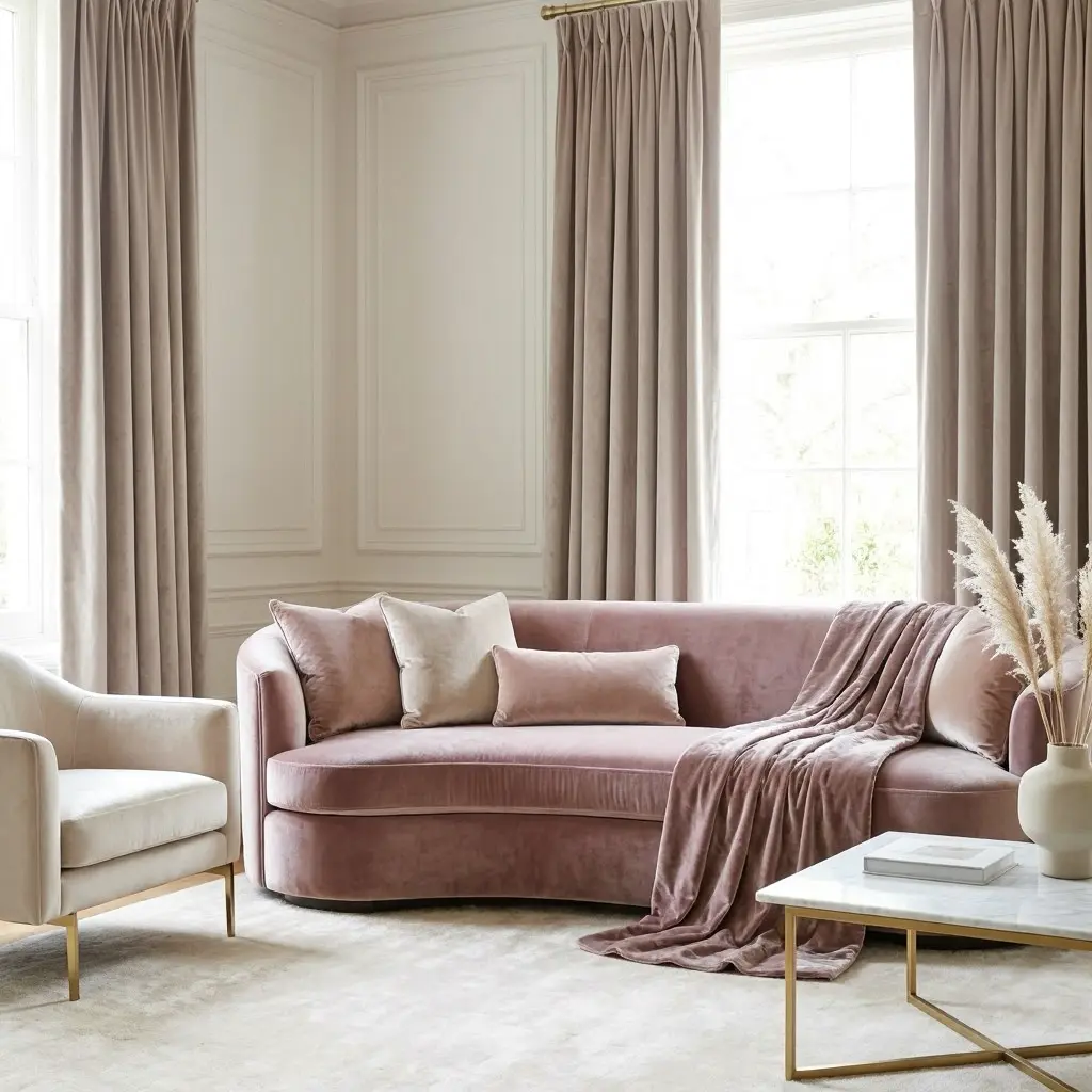 Elegant Girly Living Room