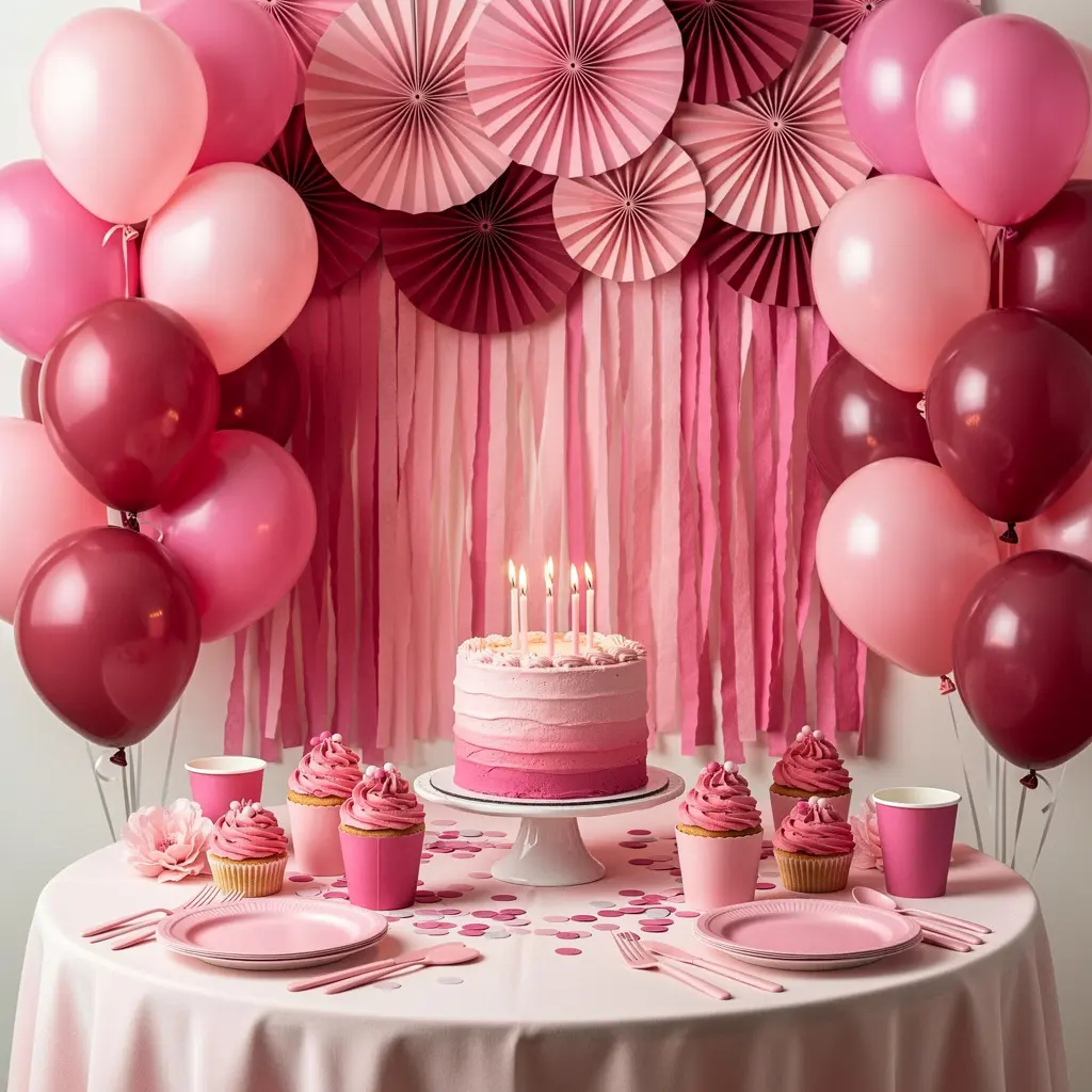 Pink Birthday Party Decoration