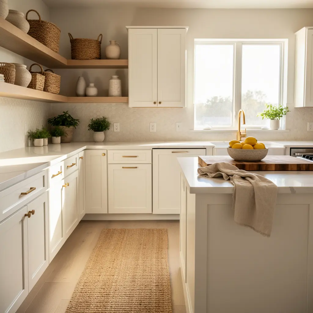 Warm White Kitchen Design