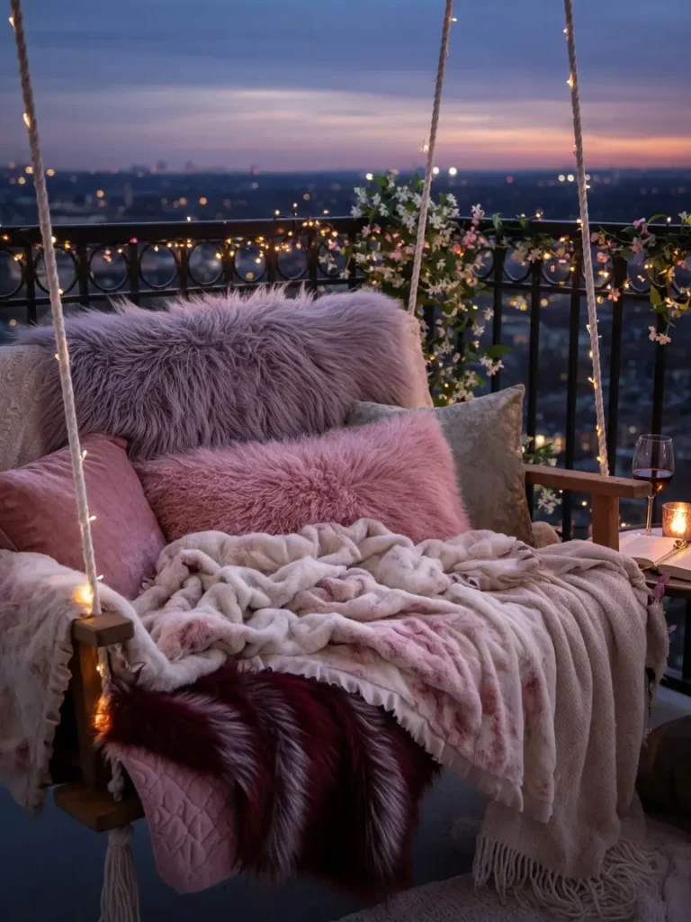 Romantic Balcony Swing