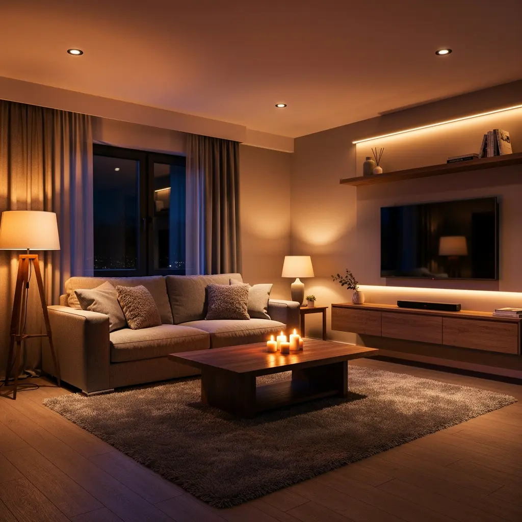 Cozy Living Room Lighting