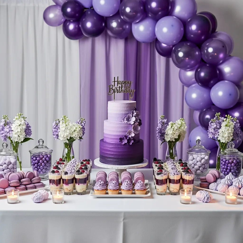 Purple Birthday Setup