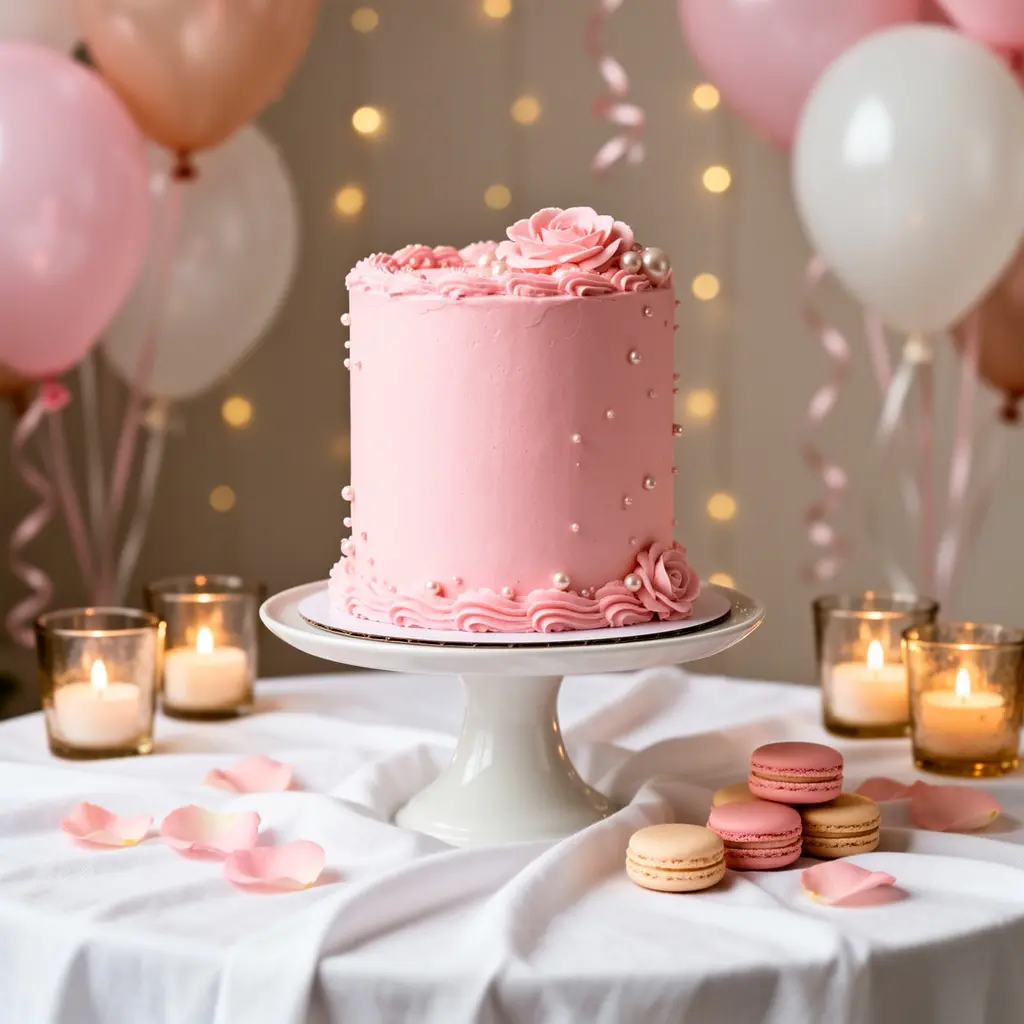 Elegant Pink Birthday Decoration