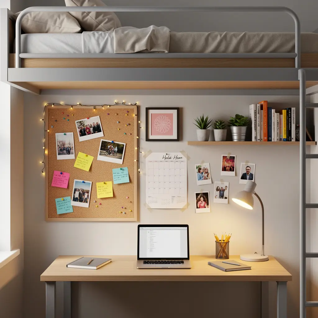 Lofted Bed Dorm Room