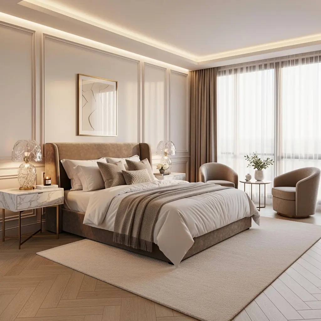 Luxury Serene Bedroom Ideas With Elegant Decor Elements