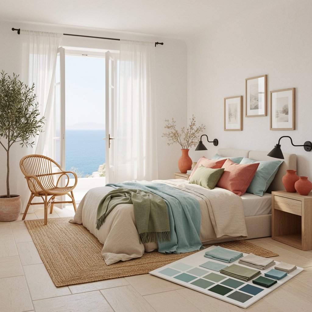 Mediterranean Coastal Bedroom Palette