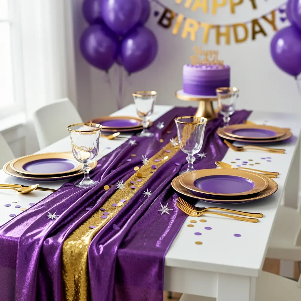 Purple Birthday Setup