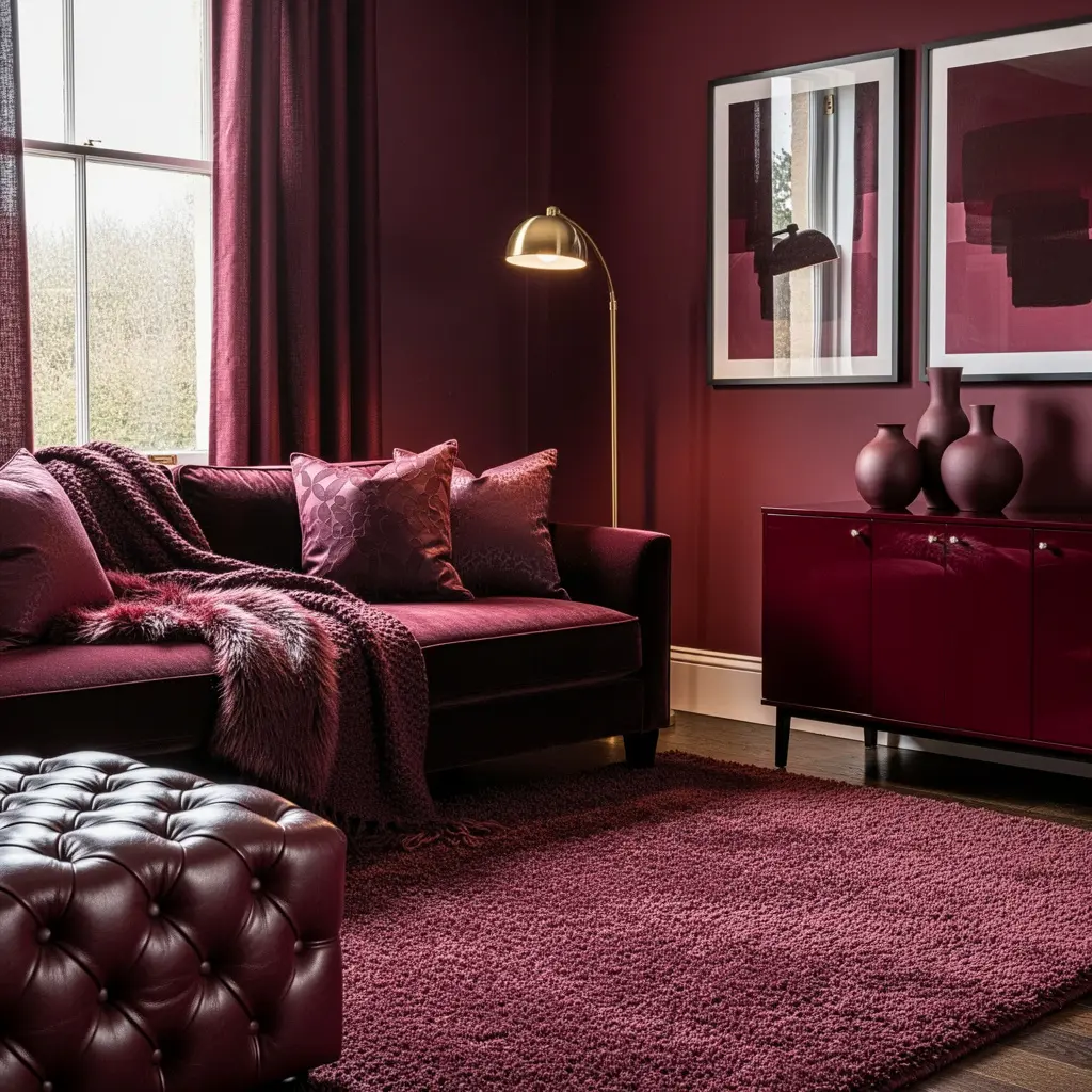 Burgundy and Wine Tone Home Decor