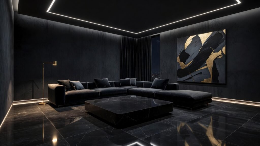 Modern Dark Luxury Living Room