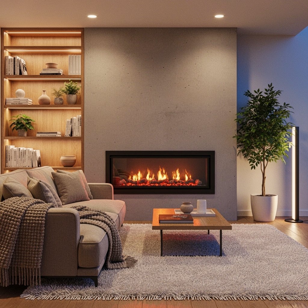 Modern Fireplace Cozy Living Room