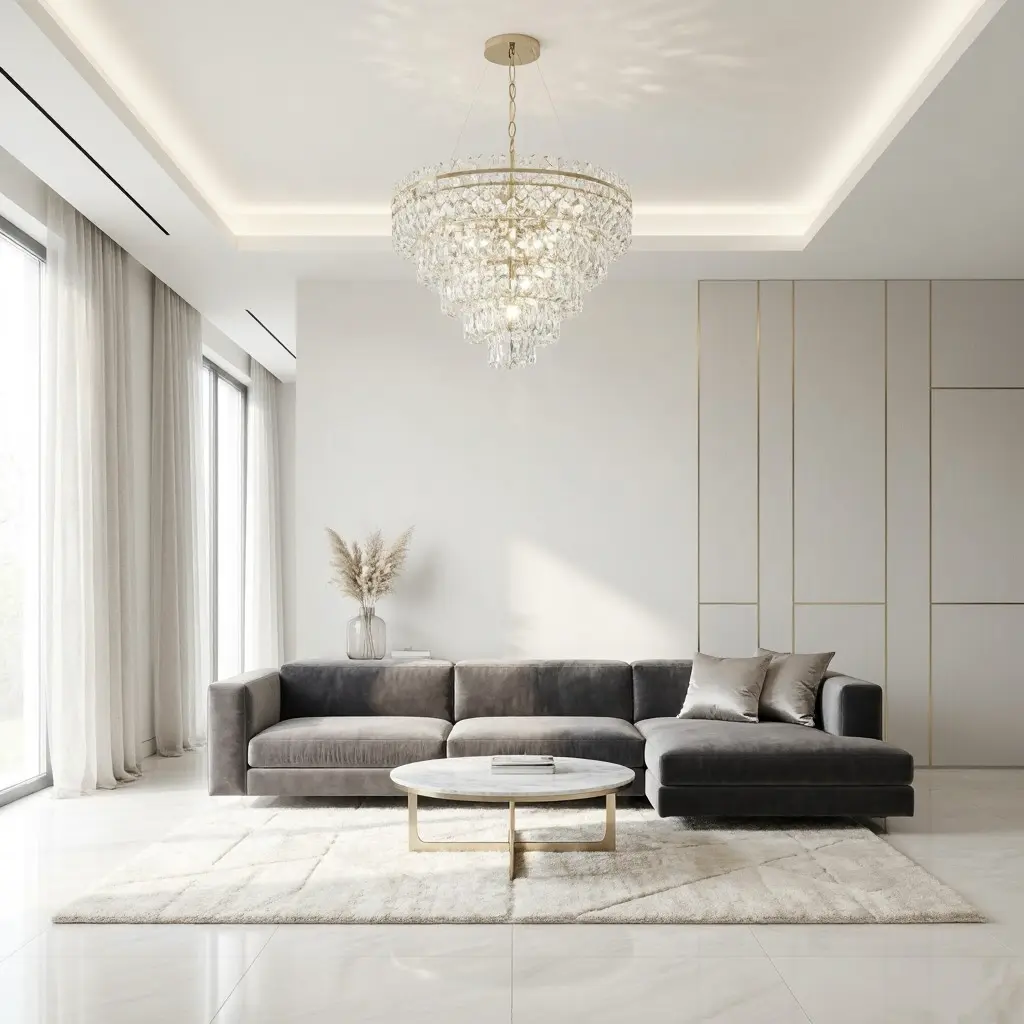 Modern Sparkly Home Design with Minimalist Glam Touches
