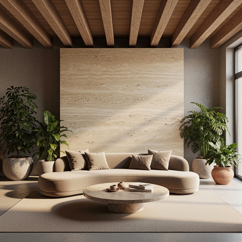 Organic Soft Brutalist Living Room