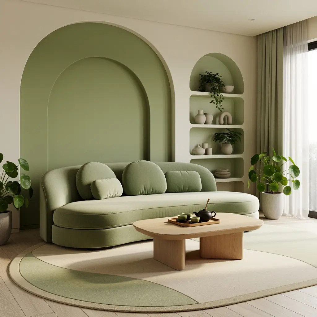 Matcha Green Living Room