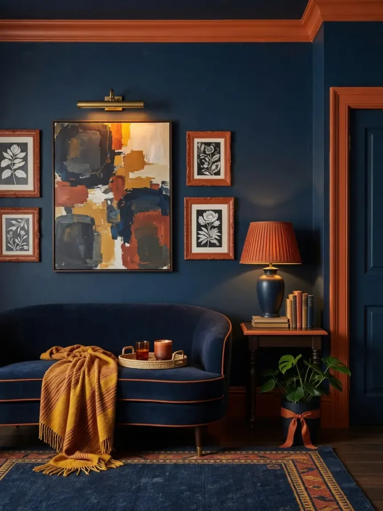 Moody Navy Home Decor