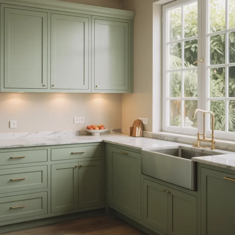 Sage Green Kitchen Cabinet