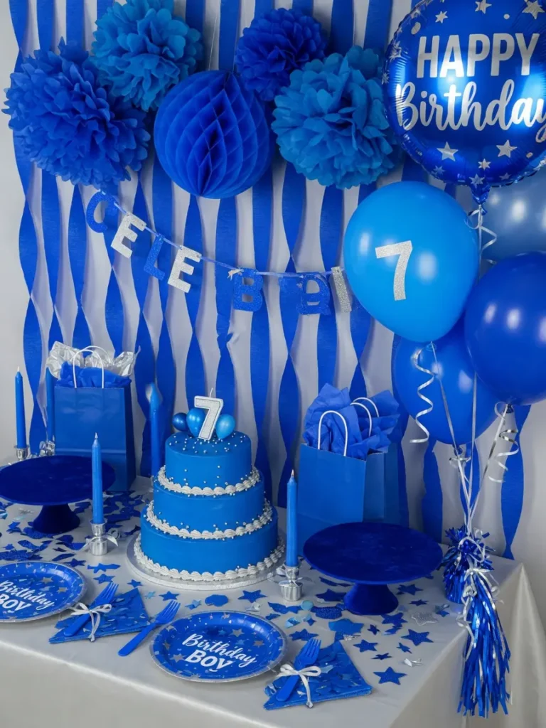 Blue Birthday Decoration
