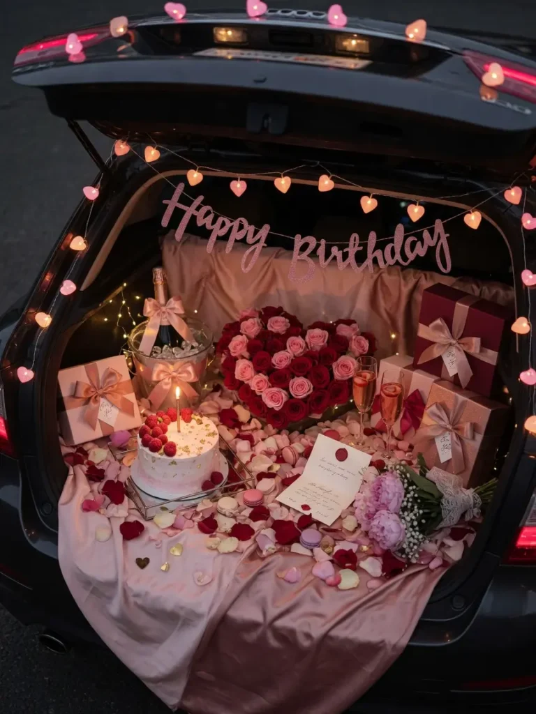 Romantic Car Trunk Birthday Surprise