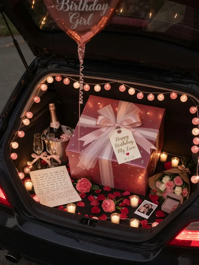 Romantic Car Trunk Birthday Surprise