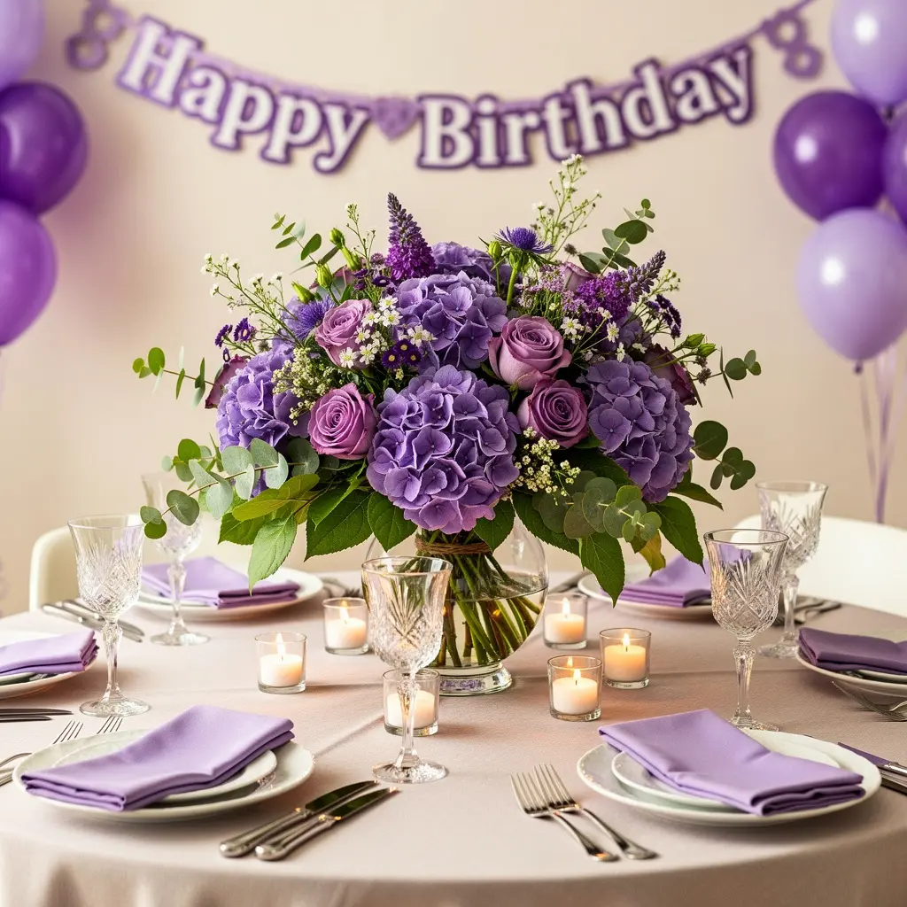 Purple Birthday Setup
