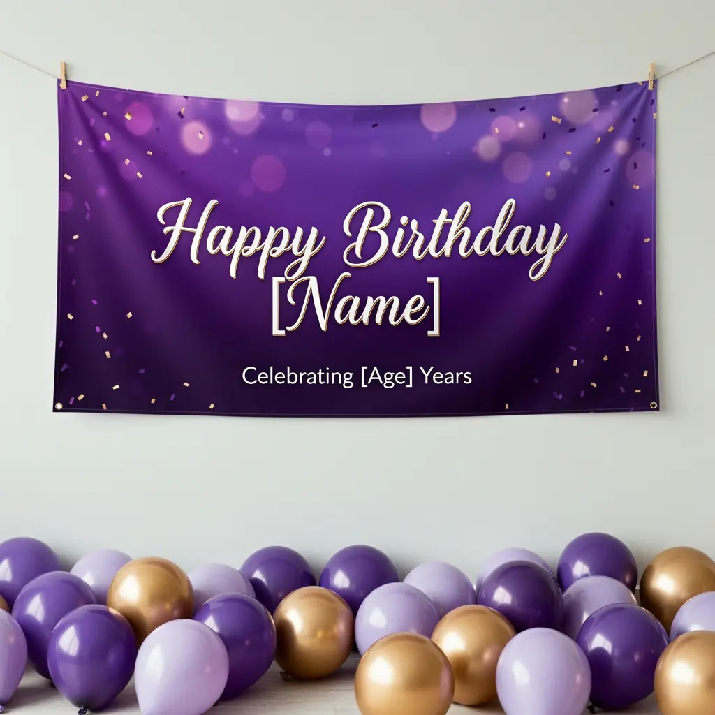 Purple Birthday Setup