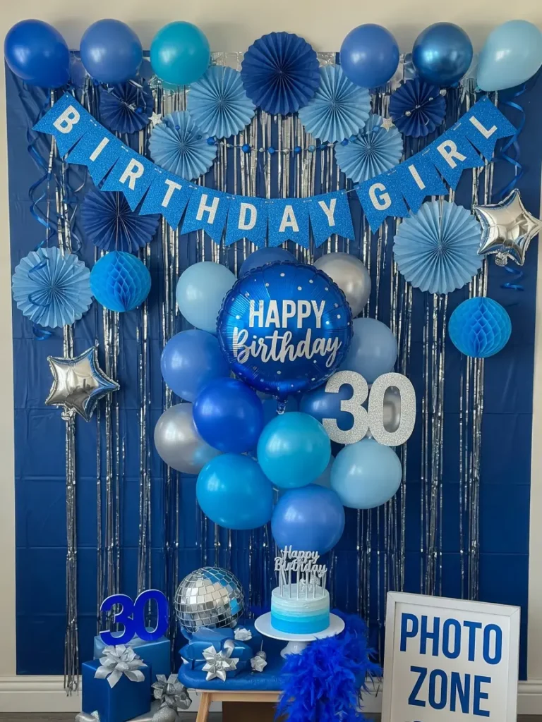 Blue Birthday Decoration