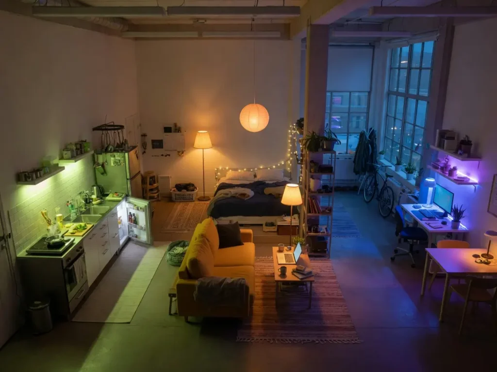 Studio Apartment Zoning Ideas Without Walls
