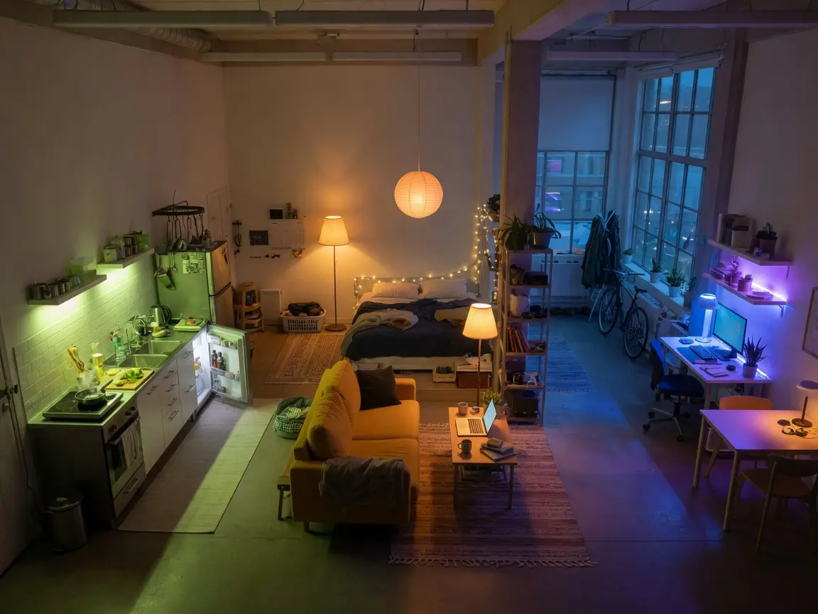 Studio Apartment Zoning Ideas Without Walls