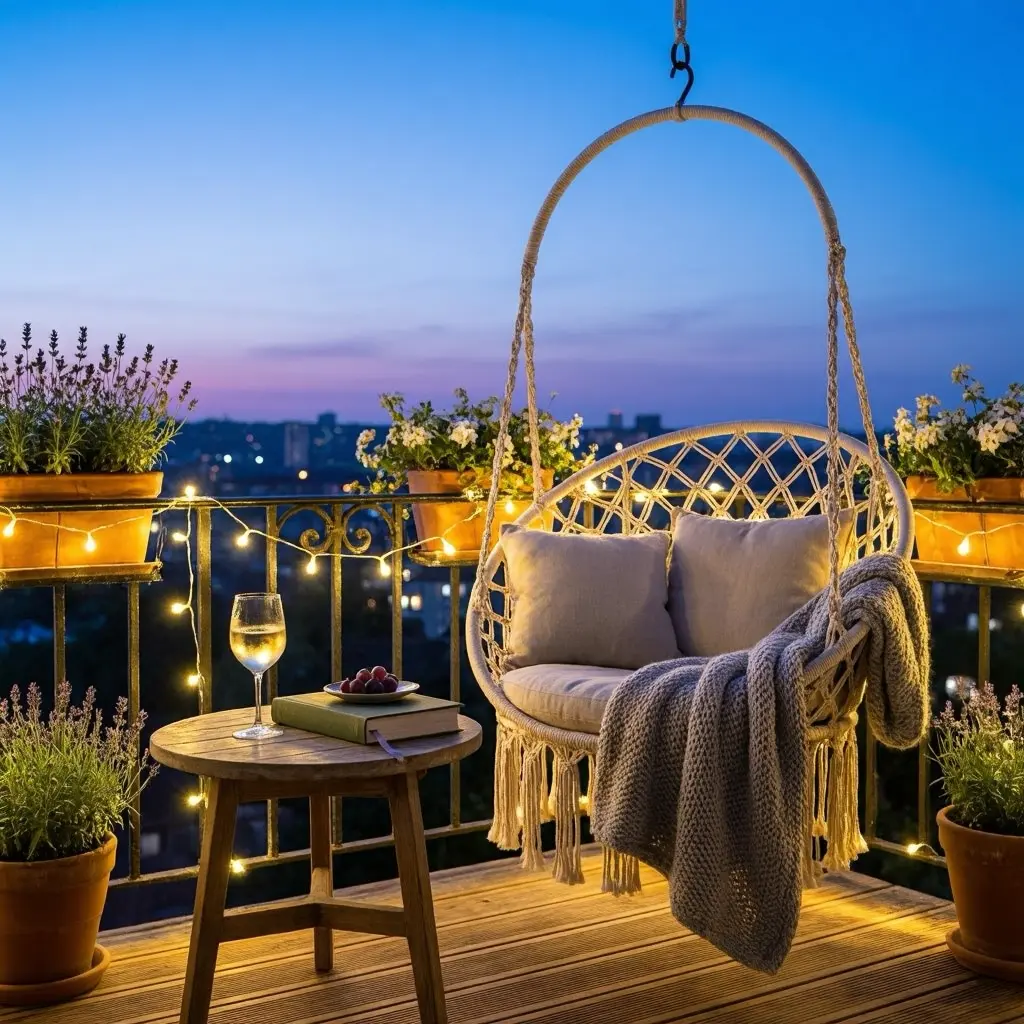 Romantic Balcony Swing
