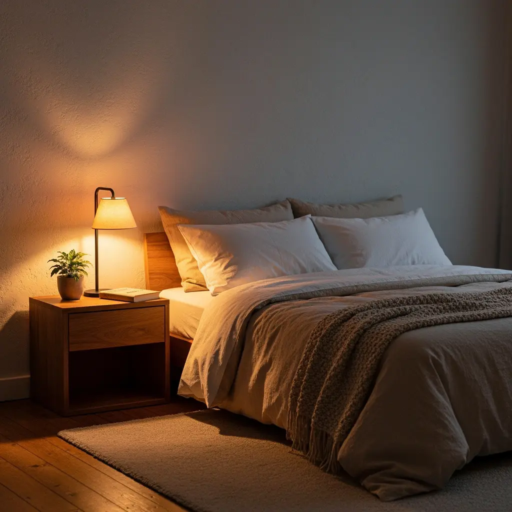 Soft Amber Bedside Lighting
