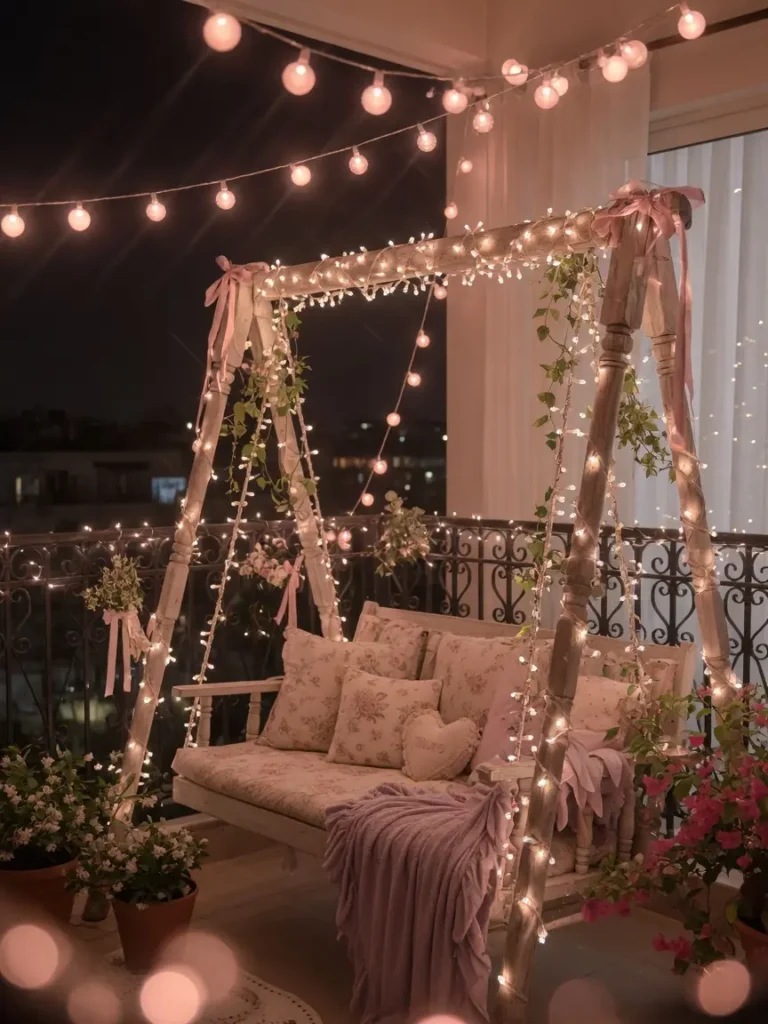 Romantic Balcony Swing