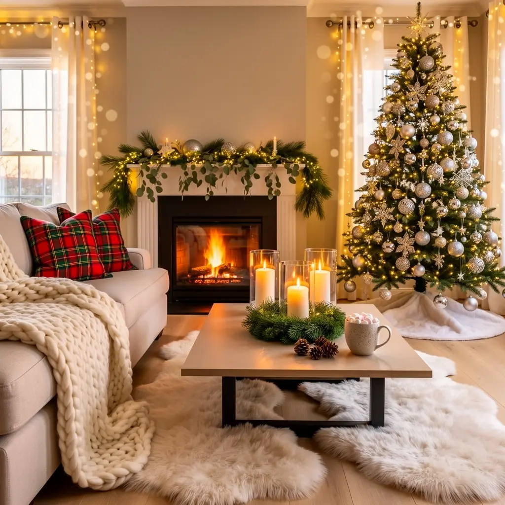 Sparkly Christmas Inspired Cozy Home Decor Ideas