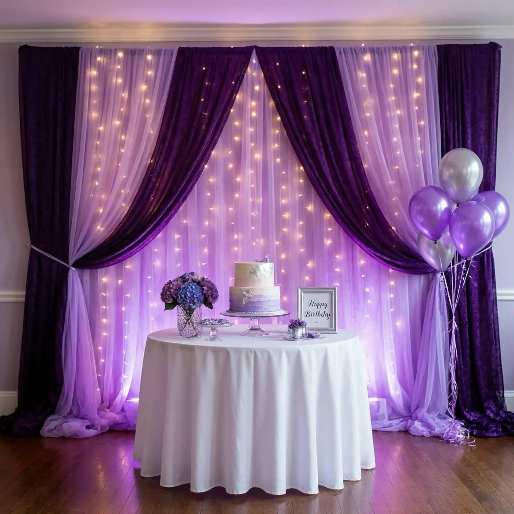 Purple Birthday Setup