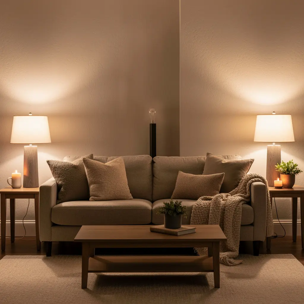 Cozy Living Room Lighting
