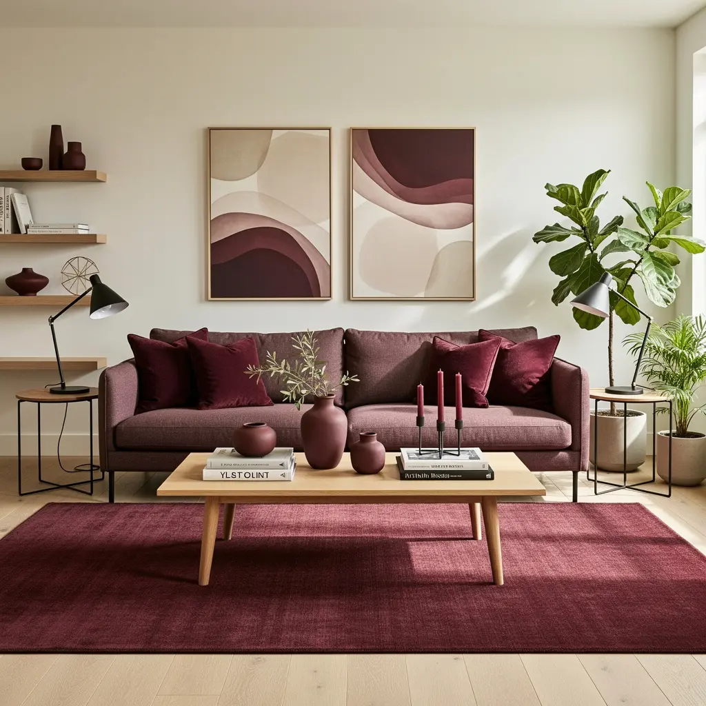 Burgundy and Wine Tone Home Decor