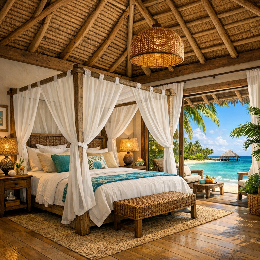 Tropical Coastal Bedroom Palette