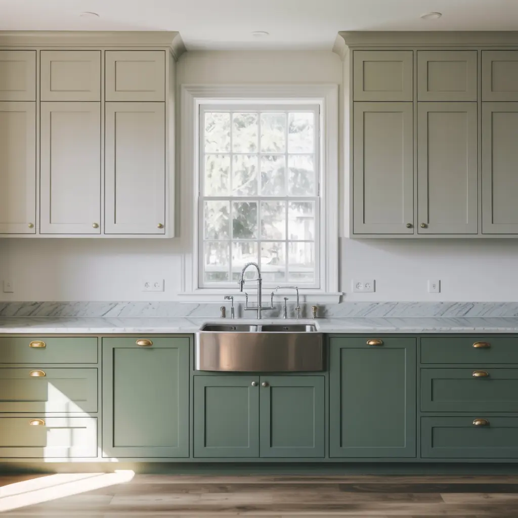 Sage Green Kitchen Cabinet