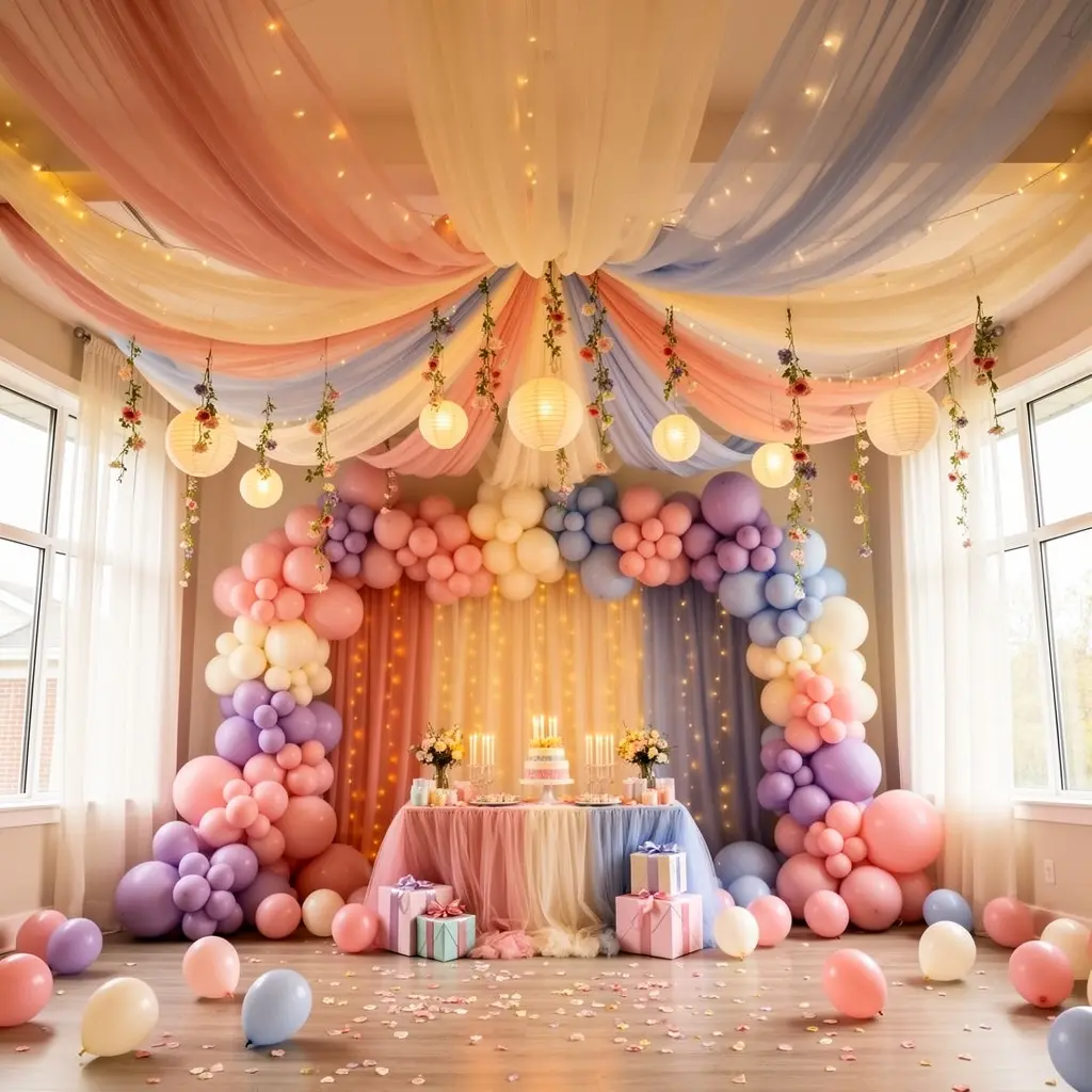 Dreamy Indoor Birthday Decoration