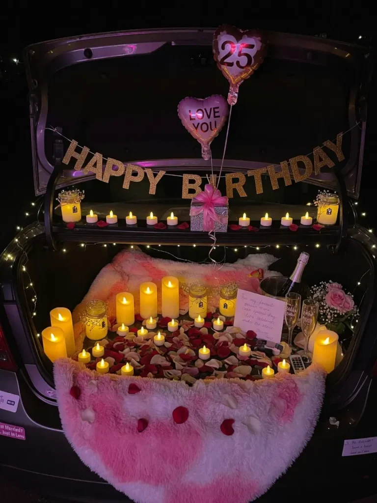 Romantic Car Trunk Birthday Surprise
