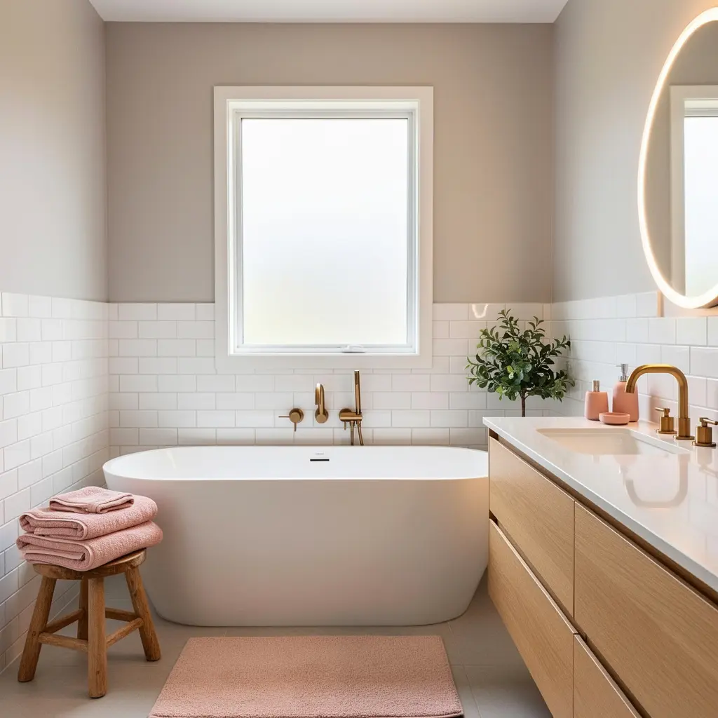 Blush Pink Bathroom Decor