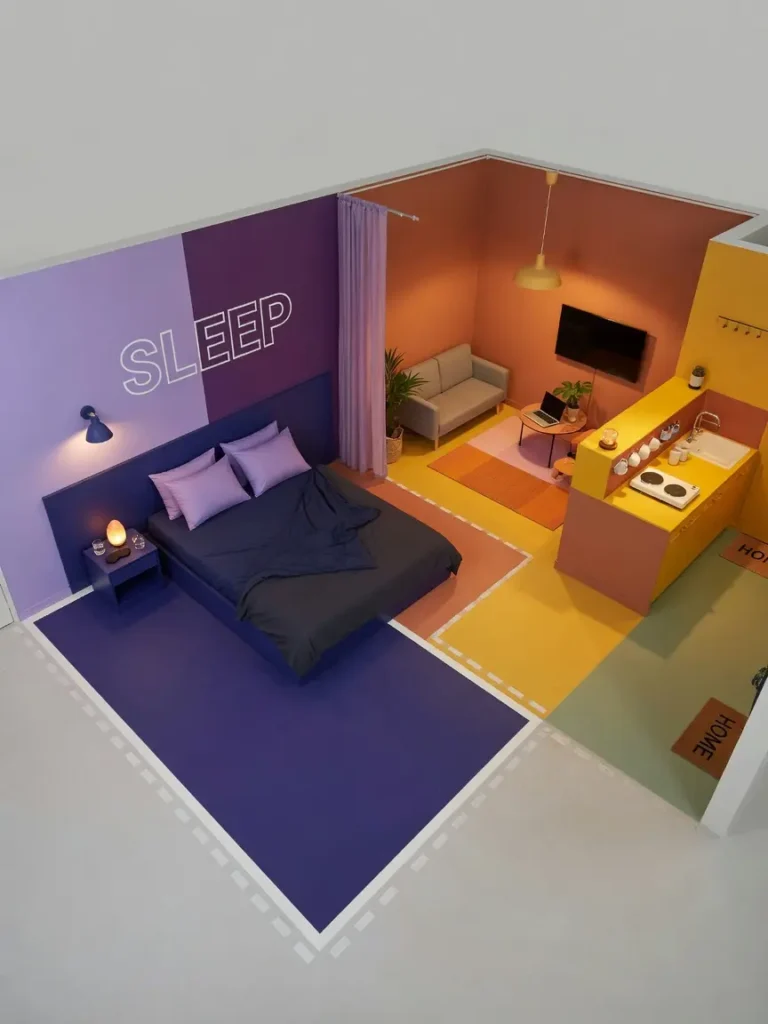 Studio Apartment Zoning Ideas Without Walls