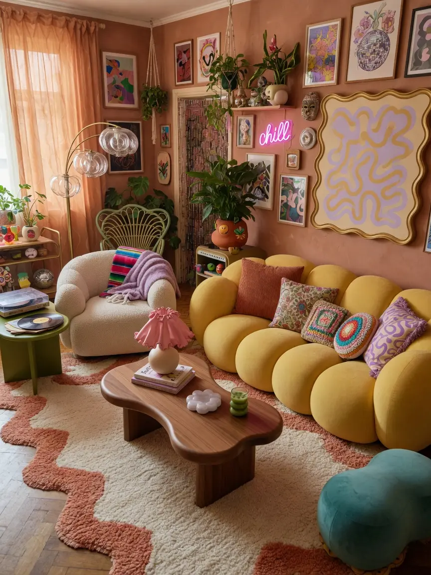 Trending Eclectic Apartment Living Room