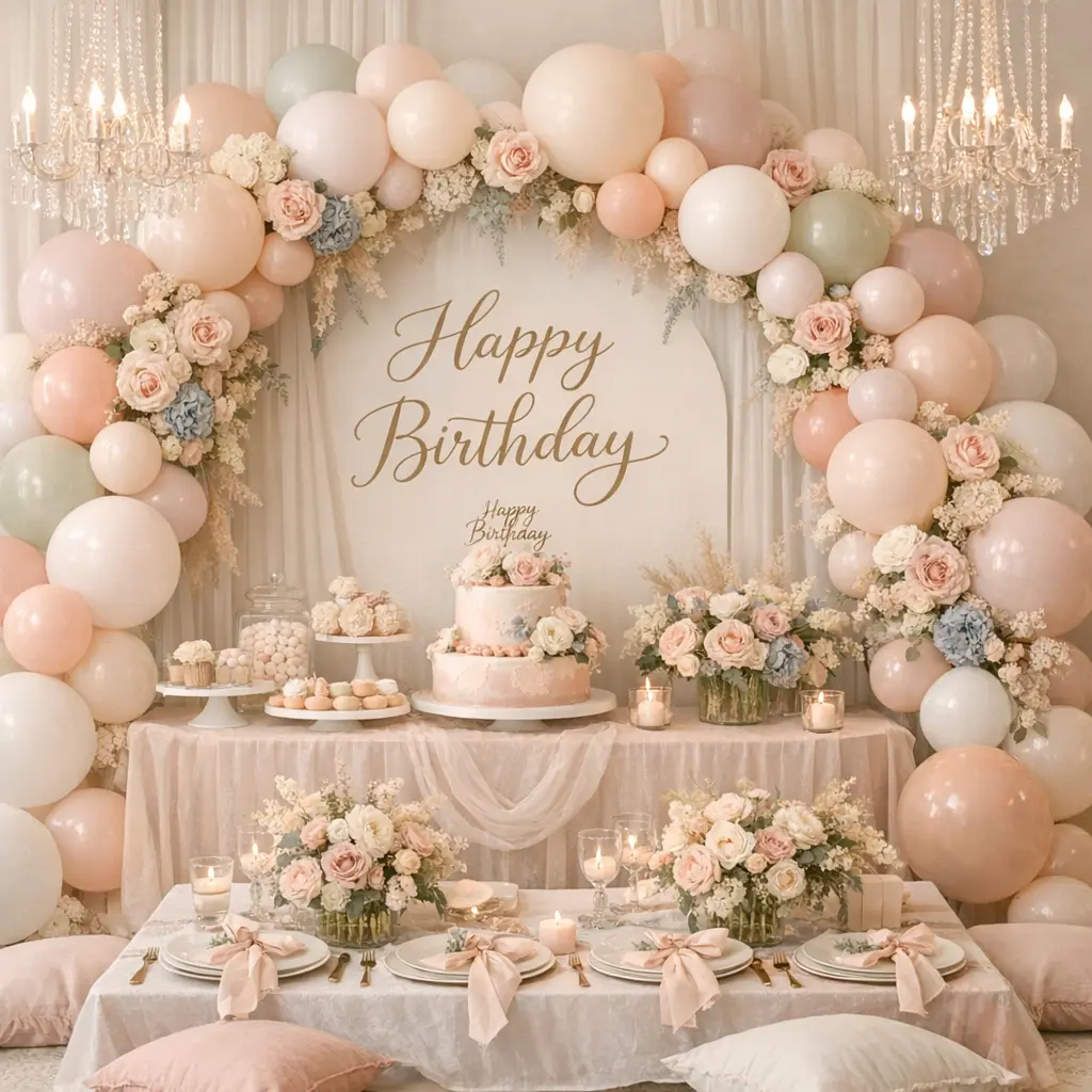 Pastel Birthday Room Decor