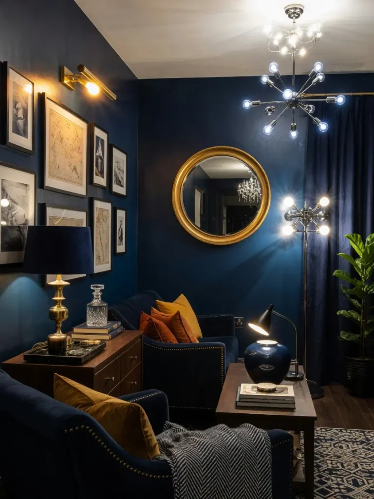 Moody Navy Home Decor