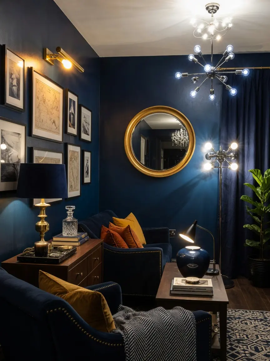 Moody Navy Home Decor