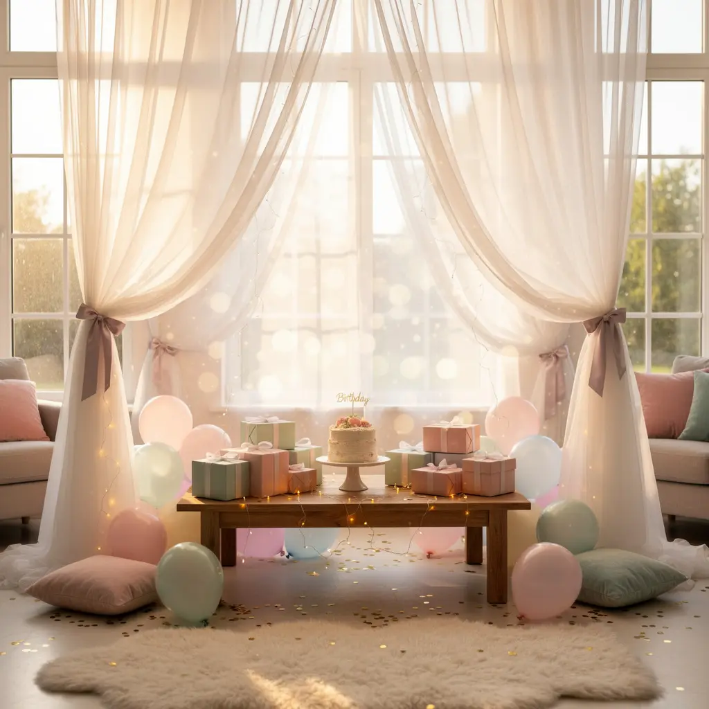 Dreamy Indoor Birthday Decoration