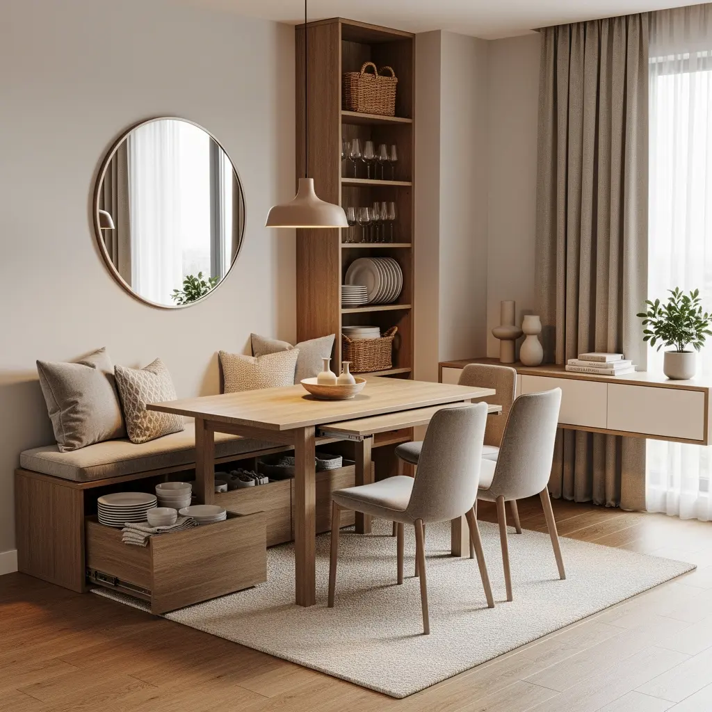Use Space Saving Furniture Ideas for a Cozy Dining Room