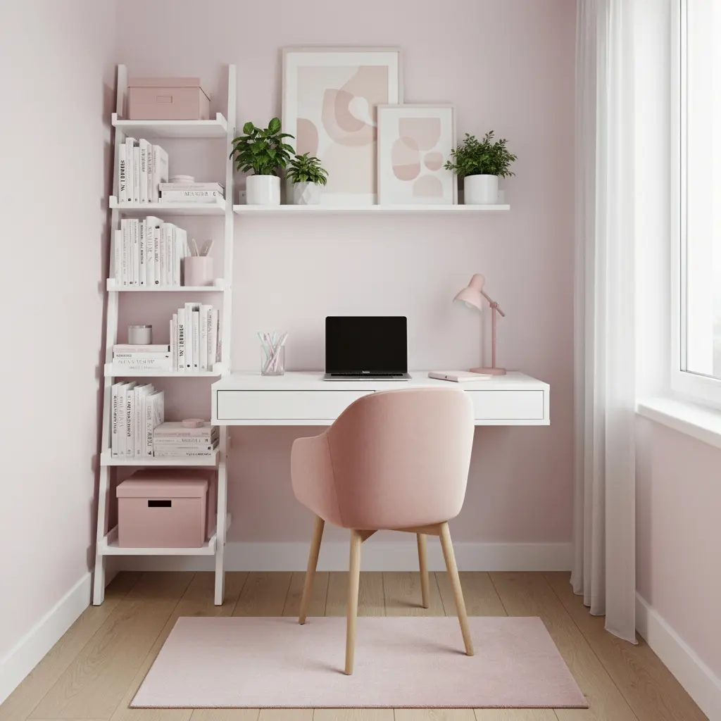 Pink Aesthetic Study Corner